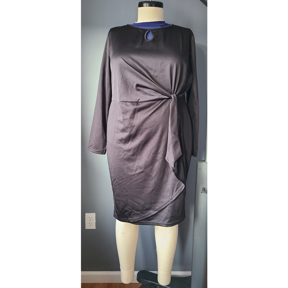 Plus Size Black Ponte Dress